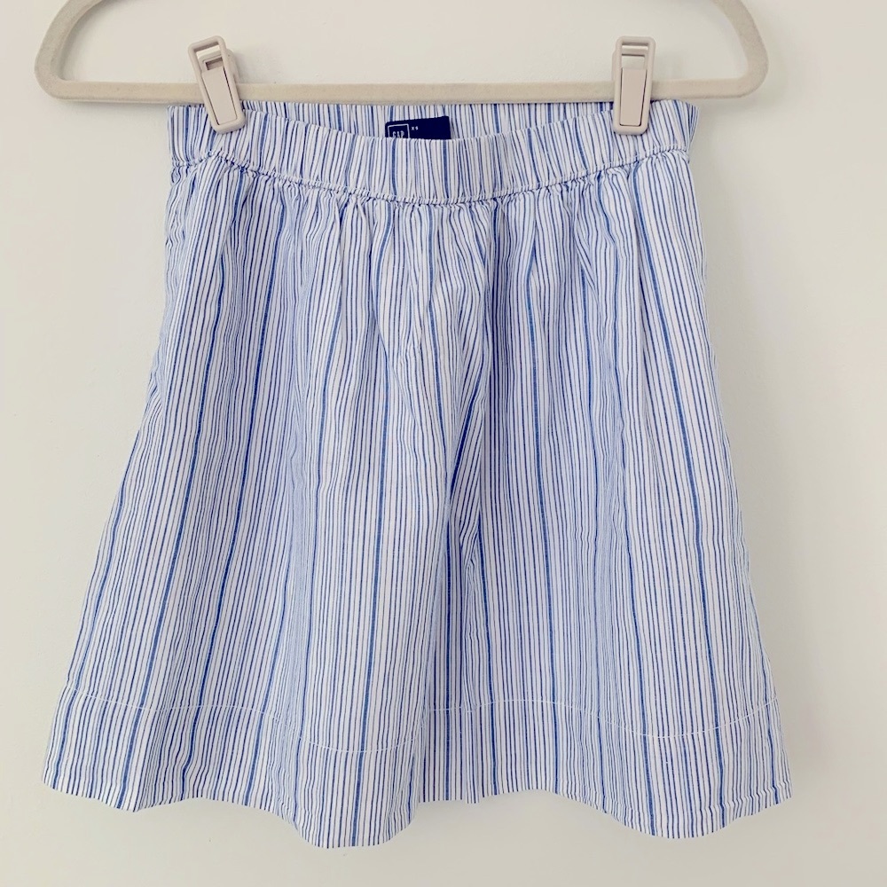 Gap women’s cotton linen striped mini skirt